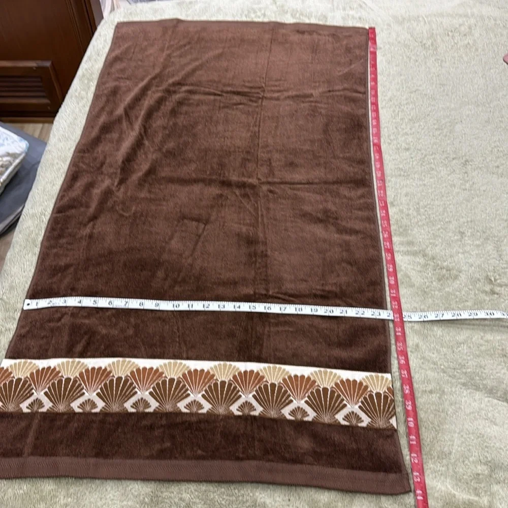 80’s new brown bath towel and washcloth shells Bathworks